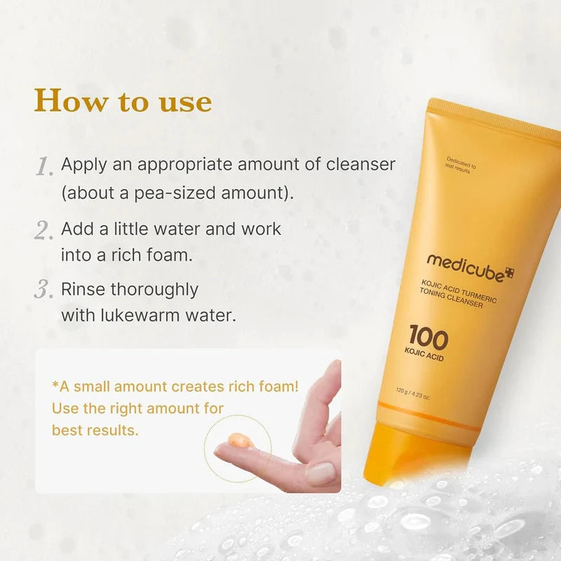 Medicube - Kojic Acid Turmeric Toning Cleanser | منظف تفتيح البشرة بحمض الكوجيك والكركم من Medicube